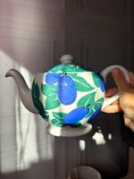 Grindley Garden Fruits Ceramic Tea Pot with Lid, Fruit Pattern, England