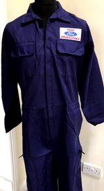 Goodwood Revival Classic Retro Ford Racing Badged Navy Overalls L 42-45" Chest