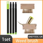 1pc 2-in-1 Weeder Brush Crevice Weeding Tool Ergonomic Manual Weed Removal Brush