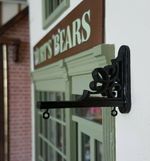 PUB or SHOP wall bracket for hanging SHOP SIGN black dolls house 1:12th scale 