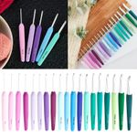 CROCHET HOOKS KnitPro Waves 2 Aluminium With Soft Coloured Grip Handle 2mm-12mm