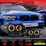 BMW E81 E82 E87 E88  Headlights 2007-2014 Twin Angel Eye Halo Upgrade Projector