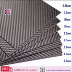 Carbon Fibre Sheet 3K Rigid 100% Matte Twill 0.25-5mm : UK Seller