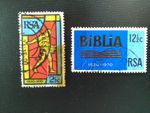 SOUTH AFRICA USED STAMPS 1970 BIBLE  21/2 & 121/2 CENTS  SG301-2.