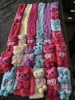 Wholesale Joblot Kids Fluffy Teddy bear Scarves 21x