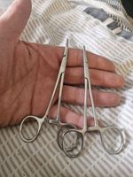2 X 5" inch Straight & Curved Fishing Forceps Stainless Steel