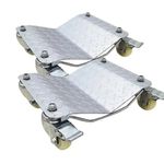 2x Car Wheel Tyre Dolly Skate 3000lbs Vehicle Positioning Trolley Heavy Duty