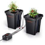 Spider Farmer 7-Gallon DWC Hydroponic System Grow Kits + Air Pump with 2 Buckets