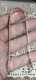Antique Sterling Silver Leaf Pattern Sugar Tongs