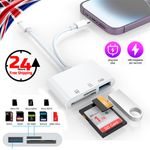 For iPhone/iPad 3-In-2 Memory Card Reader USB 3.0 OTG Adapter TF/SD Card Reader