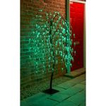 Solar Powered 4ft/5ft/6ft/70cm/82cm Cone Topiary Trees Leaf Branch Lights Garden