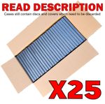 25 50 x Single DVD Cases Holder  14mm  Empty Remove Contents - READ DESCRIPTION