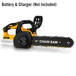 12''Cordless Chainsaw W/Safety Baffles Brushless 30CM Bar For Dewalt 18V Battery