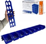 8 Piece Stackable Tool Storage Bins Workshop Garage Modular Organise Wall Mounts