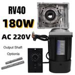 AC 220V RV40 1350RPM Worm Gear Reducer Gearbox 180W Electric Motor W/ Controller
