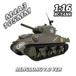 HengLong M4A3 Sherman 1:16 Rc Tank "THE FURY" Smoke Sound BB Gun Infrared 2.4GaL