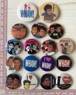 Vintage Wham George Michael Pin Badges 1980s Pop Group Job Lot