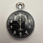 NERO LEMANIA STOPWATCH MANUAL WINDING STEEL VINTAGE SWISS WITH BLACK DIAL.