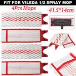4 Pack For Vileda 1, 2 Spray Mop Replacement Refill Mop Head Microfibre Pads
