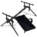 NGT Quickfish Rod Pod Carp Fishing 3 Rod Adjustable with Case