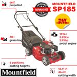MOUNTFIELD SP185 SELF PROPELLED LAWNMOWER 139cc ENGINE 46CM BLADE GRADE B-USED