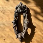 9 1/2” Antique Victorian Cast Iron Door Knocker KENRICK Old 19th Century