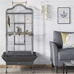 African Grey Cage Large Open Playtop Parrot Bird Cage for Cockatiels with Stand