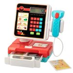 Kids Electronic Cash Register Set Toy Supermarket Calculator Till Pretend Play