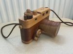 Wooden Camera Sculpture Lika Leica Inspired Vintage Studio Decor Object