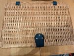 4-Person Wicker Picnic Hamper with Plates, Glasses, and Cutlery Set