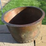 Georgian Antique Copper Planter Log Bin Originally a Wash Copper in 18th c Farm
