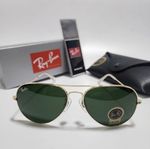 Ray-Ban RB3025 Aviator Sunglasses Gold Frame Glass Lens 58 mm