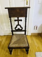 Prayer Chair France Restored Wood Circa 1880
