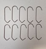 Steel Wire Hooks  for Powder Coating PaintingC/V 100mm x 3mm Steel