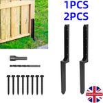 Easy Install Ground Spike - Heavy Duty Steel Fence Post Anchor 43x12x45cm