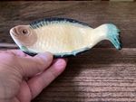 Vintage Crown Devon Staffordshire England Fish Shape sauce dish/ladel(rfL)