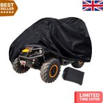 Waterproof Heavy-Duty ATV Cover - 420D Black Ripstop Protection, 102'' x 44''
