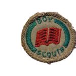 Boy Scout embroidered literacy Proficiency Badge. 