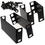 1U Rack Mount Data Cabinet Reccessing Bracket with Cage Nuts 50/100mm Deep