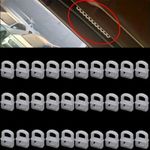 40x Truck Curtain Slider Clips FH FE FM Plastic Fastener Rail Glider Hook