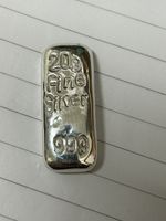 Silver Ingot bar 20 grams 999 Fine  full hallmark Bullion Grade Bar Hand Poured