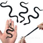 12PCS Black Fake Snakes Halloween Scary Plastic Toy Party Horror Decoration
