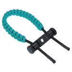 15.75 Inch Bow Wrist Sling 550 Paracord Strap Compound Cyan 1 Count