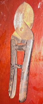 Antique vintage Spring Action Pruning Snips Metal