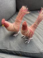 2 Wicker Chickens