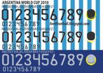Name&Number Set For World Cup Argentina 2010 Home/Away Top Football Soccer