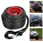 35000lbs Winch Rope 10MM x 30M For Dyneema Hook Synthetic Tow Recovery 4WD Cable