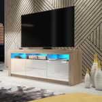 160cm Modern TV Unit | Cabinet Stand | High Gloss/Matt Doors | Free LED