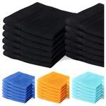 100% Egyptian Cotton Face Cloth Towels Super Soft Flannels Washcloths MultiPack