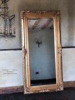 Antique Gold Ornate Statement Dress Leaner Full length Floor Wall Mirror 6ft